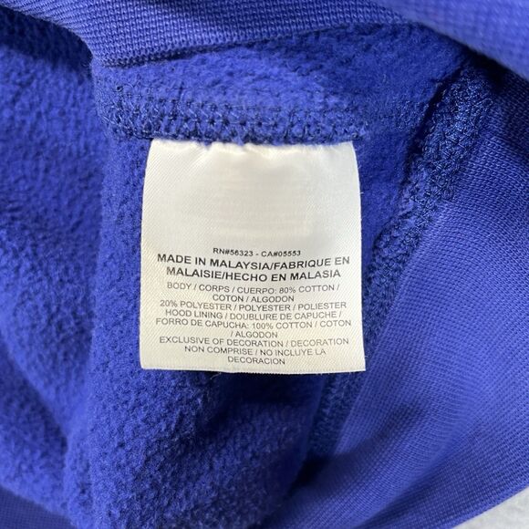 Vintage Nike Hoodie Mens XL Blue Sweatshirt Neon Green Center Swoosh Y2K 645398 - Picture 8 of 11